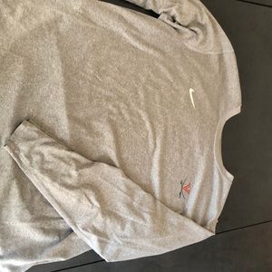 Gray long sleeve dri fit tee